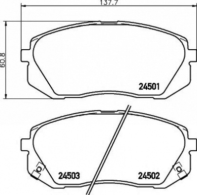 HELLA PAGID 8db355012961 -  Комплект тормозных колодок, дисковый тормоз